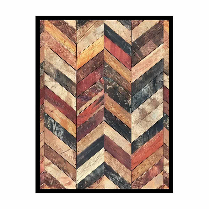 Colorful  Herringbone Lllustration  canvas Print