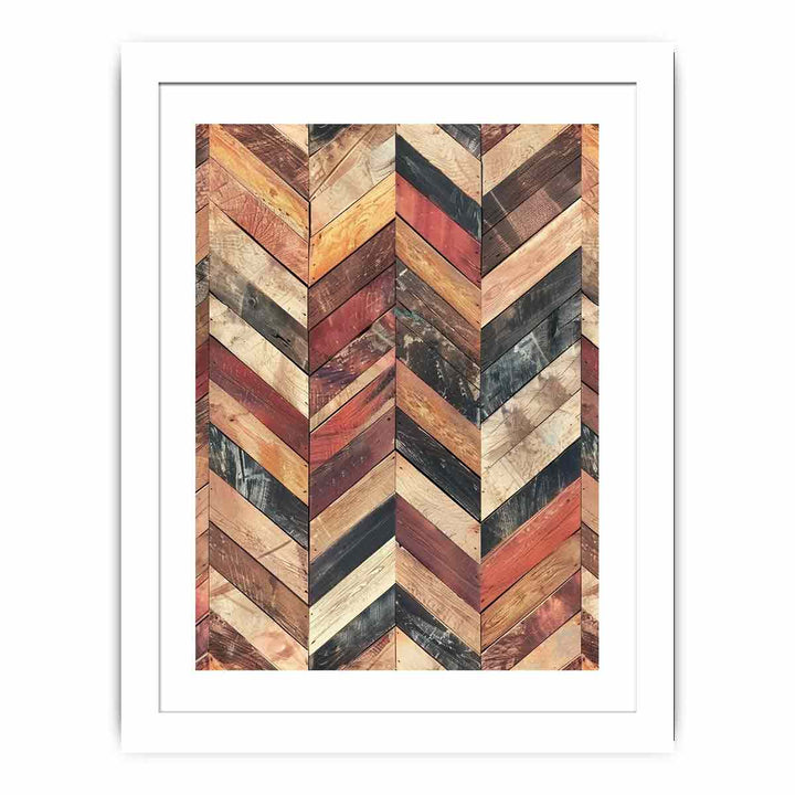 Colorful  Herringbone Lllustration  framed Print