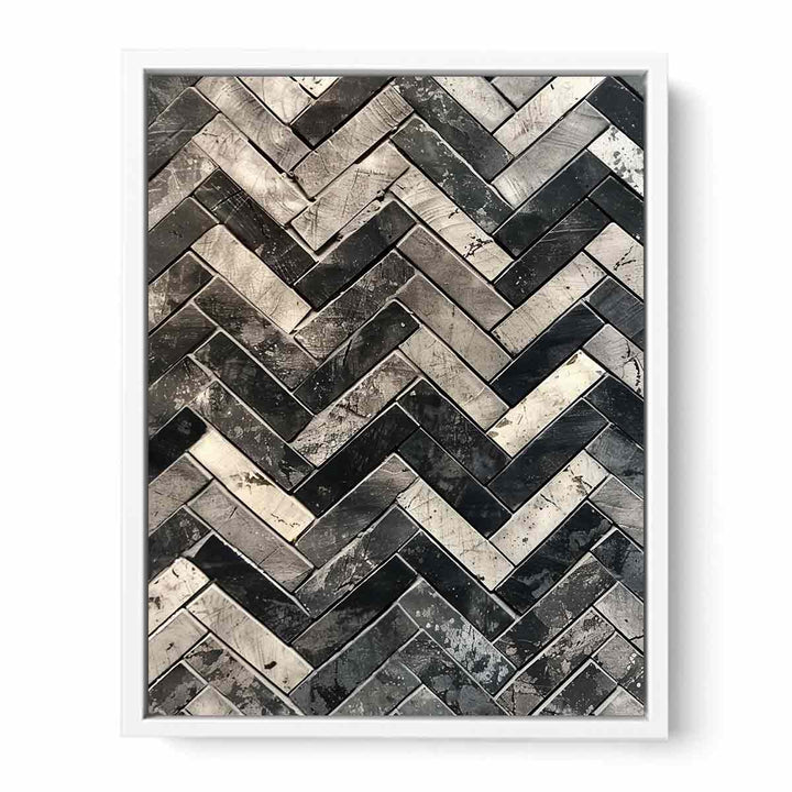 Zigzag In Black & White Painting