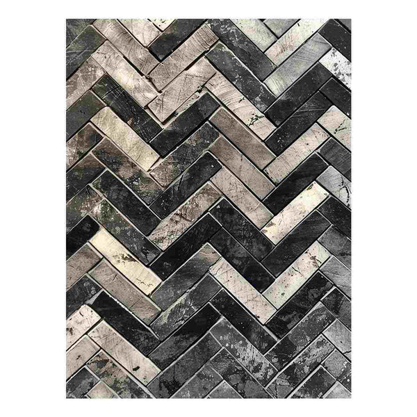 Zigzag In Black & White Art Print