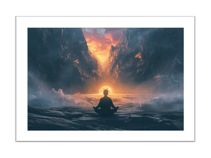 Enlightenment  Meditation framed Print