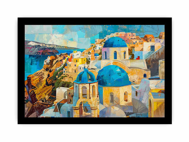 Santorini framed Print