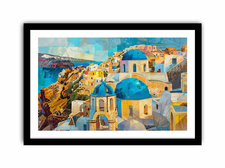 Santorini framed Print