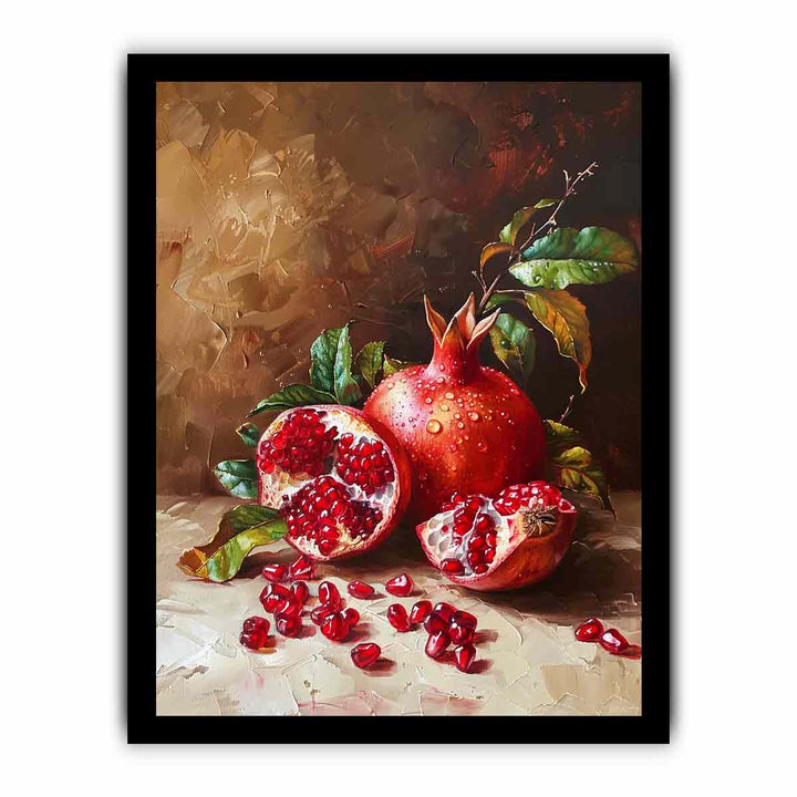 Pomegranate framed Print