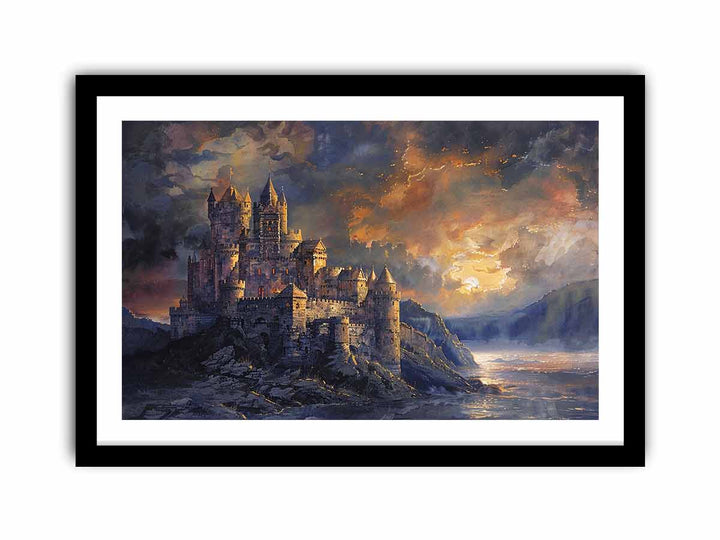 River Castles framed Print