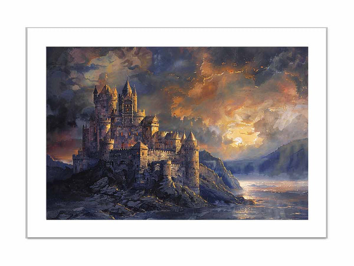 River Castles framed Print