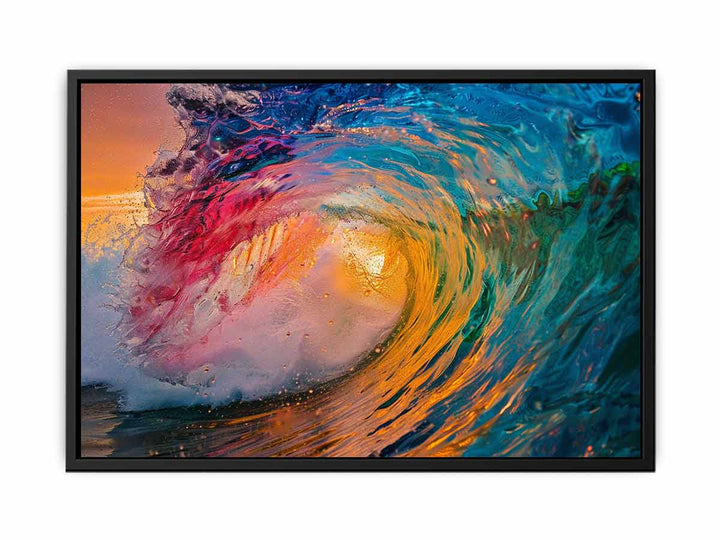 Rainbow Surf canvas Print