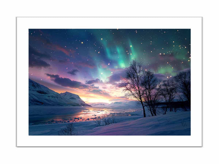 Northern Lights framed Print