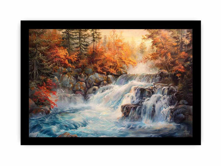 Quiet Waterfall framed Print