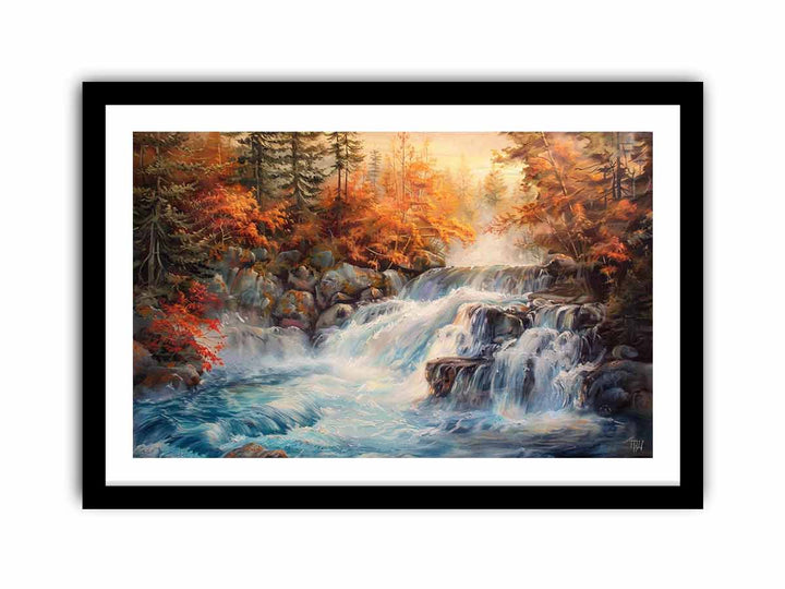 Quiet Waterfall framed Print