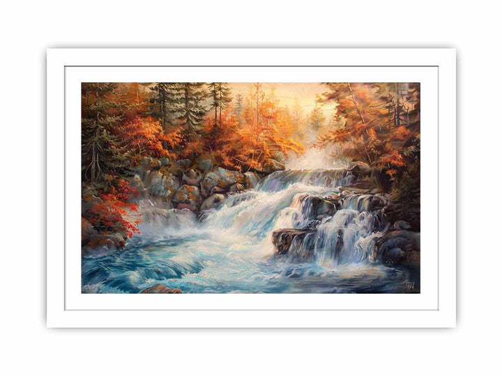 Quiet Waterfall framed Print