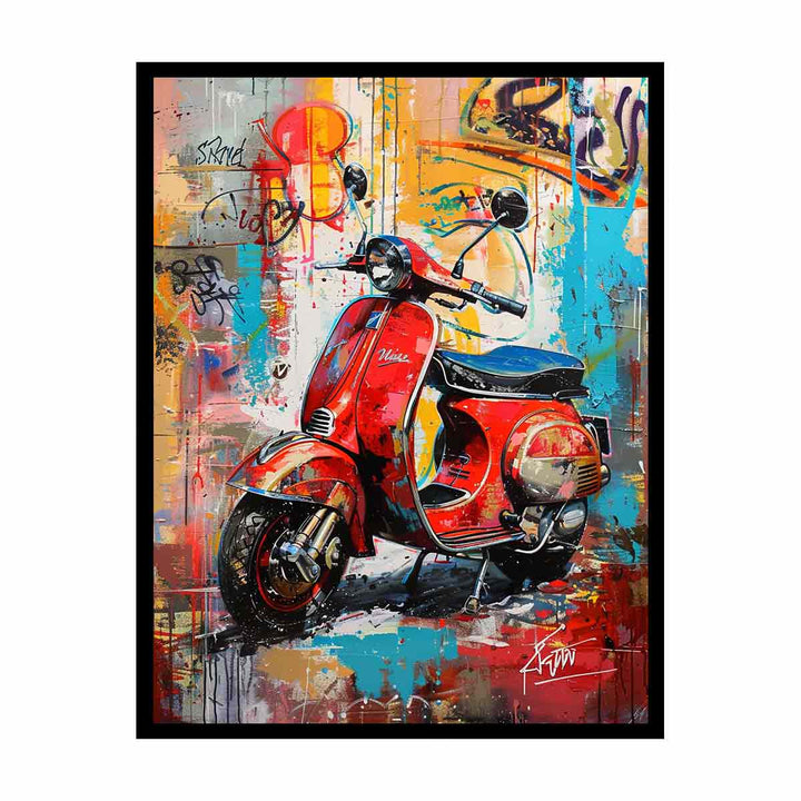 Scooter canvas Print