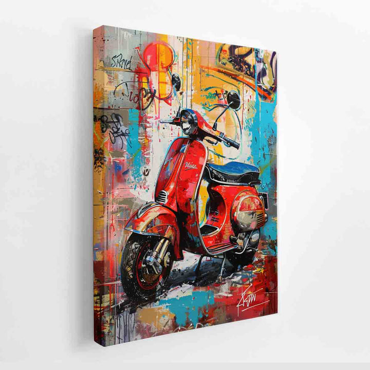 Scooter canvas Print