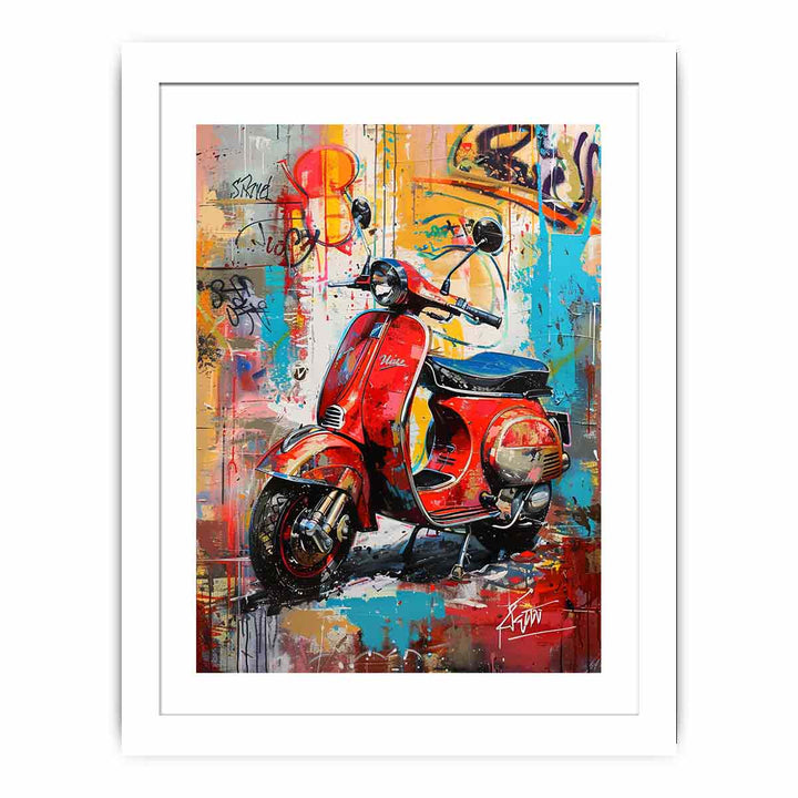 Scooter framed Print