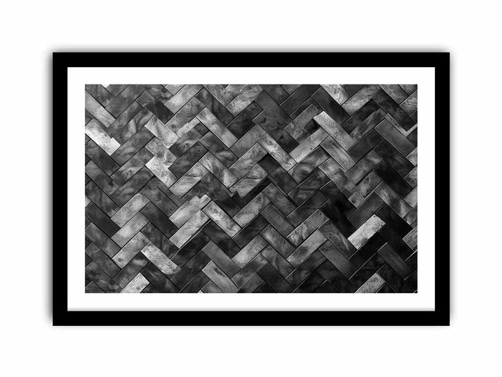 Black & White Pattern framed Print