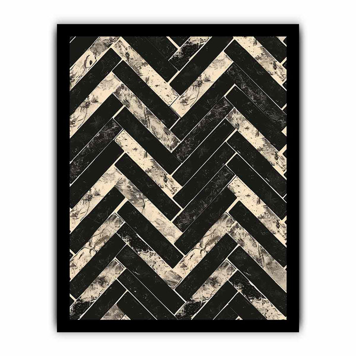 Zigzag Pattern framed Print