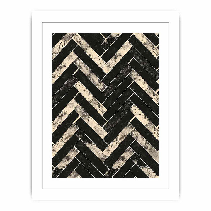 Zigzag Pattern framed Print