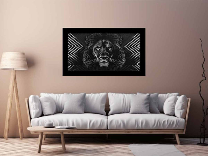 Black Lion Art Print