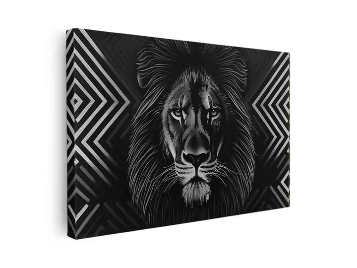 Black Lion canvas Print