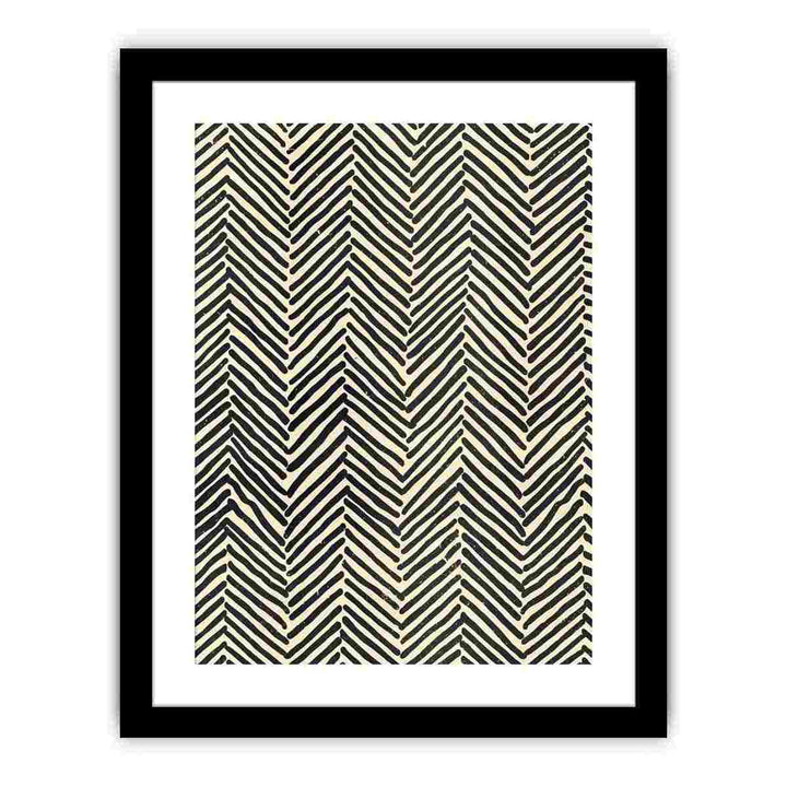 Zigzag Lines Pattern Painting framed Print