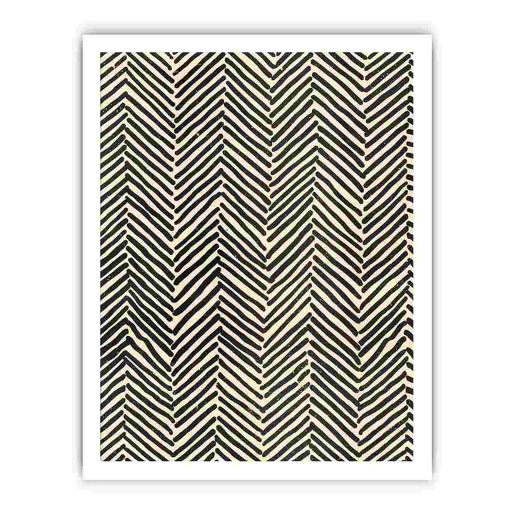 Zigzag Lines Pattern Painting framed Print