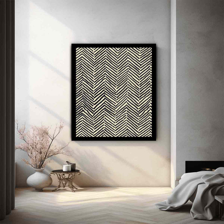 Zigzag Lines Pattern Painting Art Print