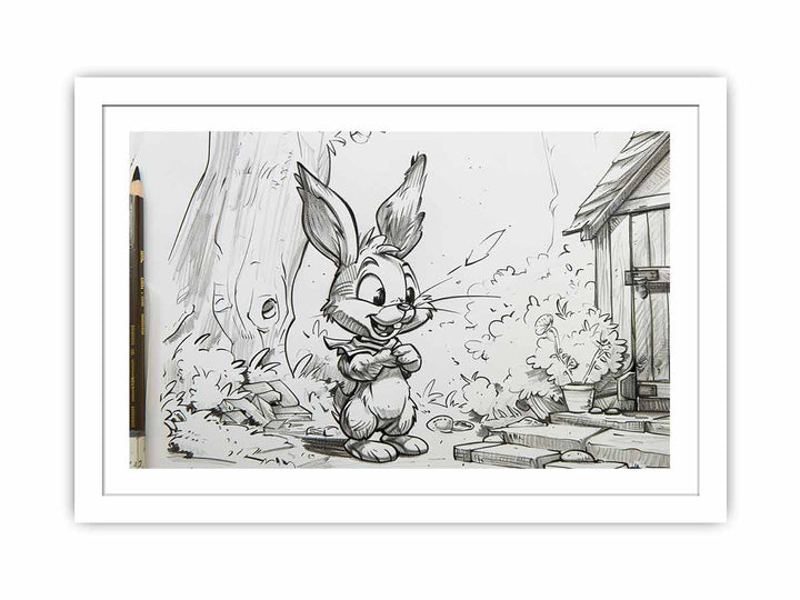 Rabbit  framed Print