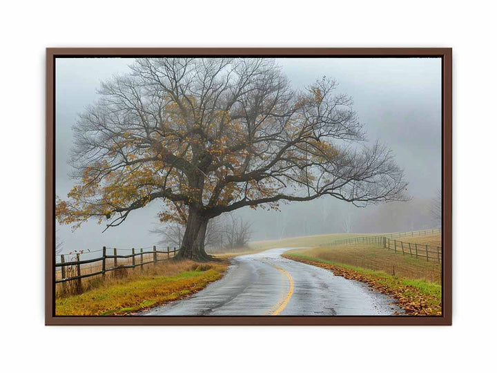 Foggy Road Painting