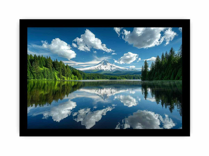 Mt. Hood Reflected In Trillium Lake Oregon framed Print