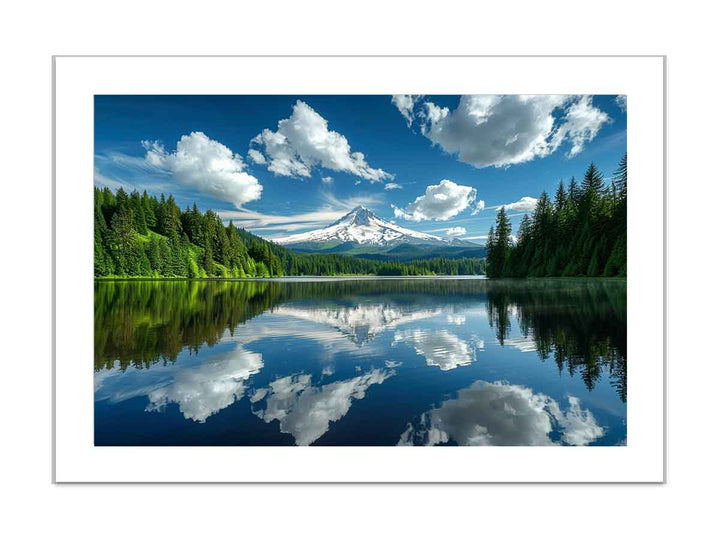 Mt. Hood Reflected In Trillium Lake Oregon framed Print