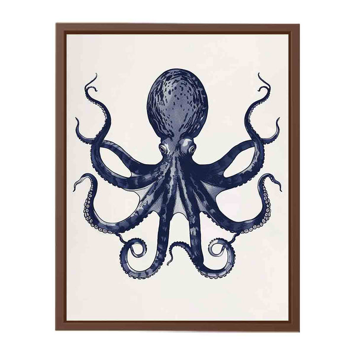 Octopus Dark Blue Painting