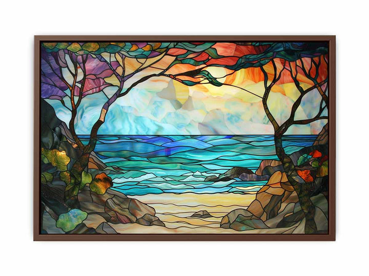 Beach Stained Glass Painting