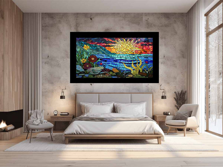 Ocean Glass Art Art Print