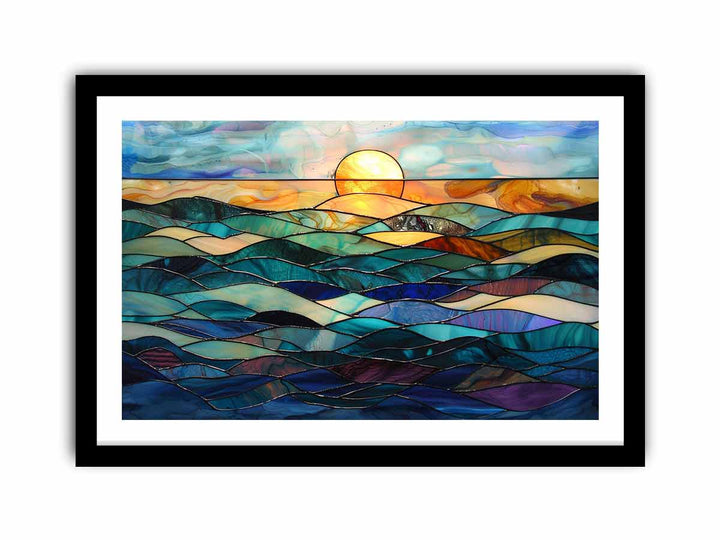 Ocean Glass  framed Print