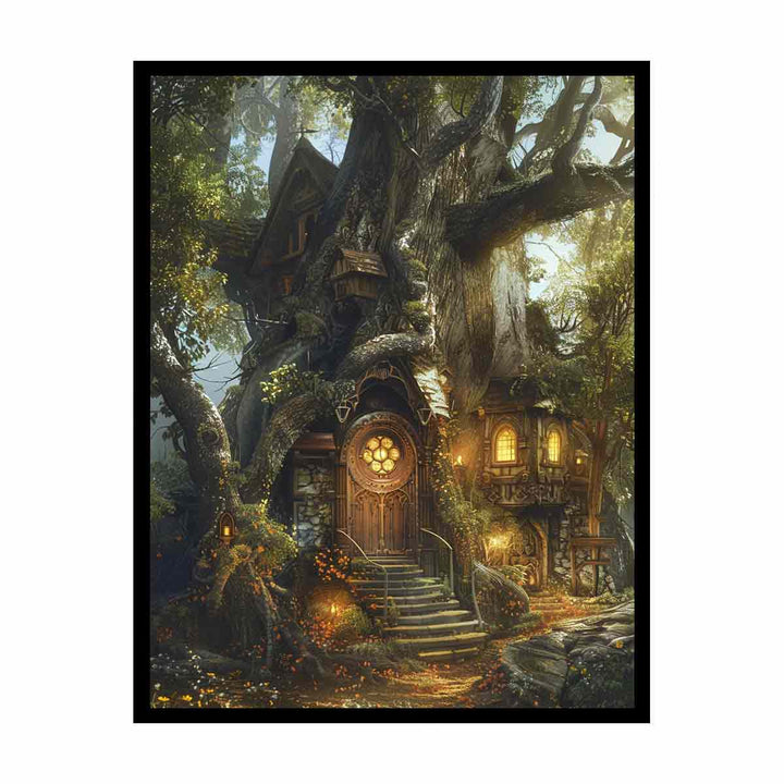 Tree Castle canvas Print