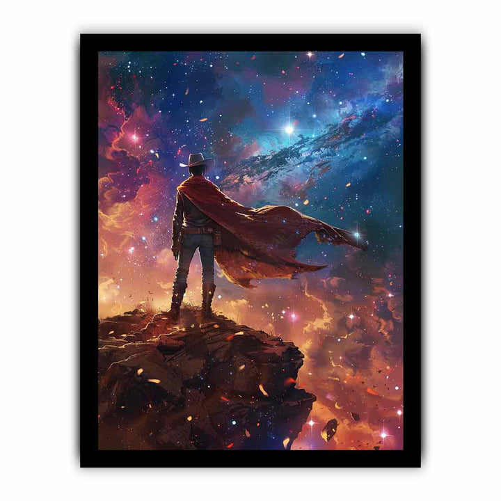 Space cowboy framed Print