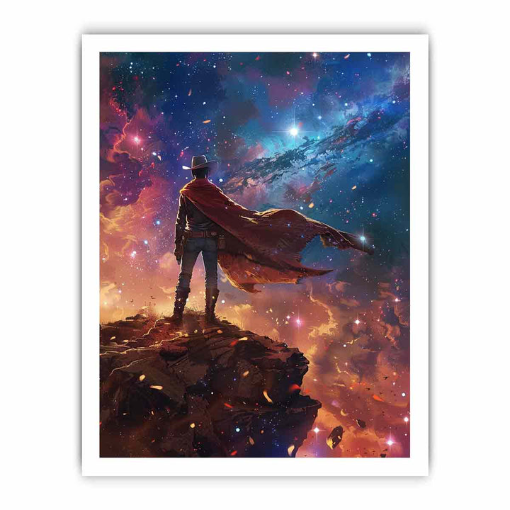 Space cowboy framed Print