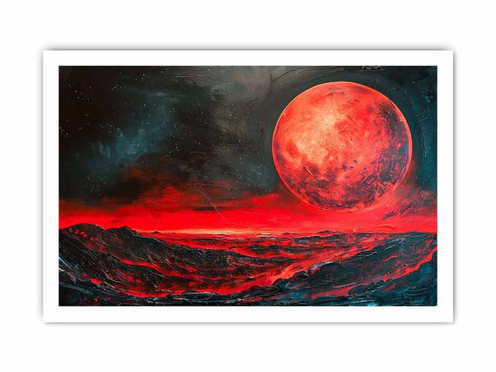 Red Moon framed Print