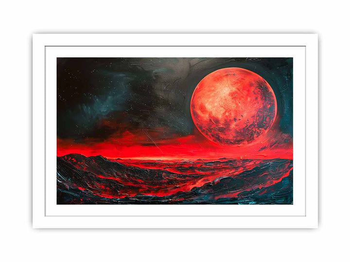 Red Moon framed Print