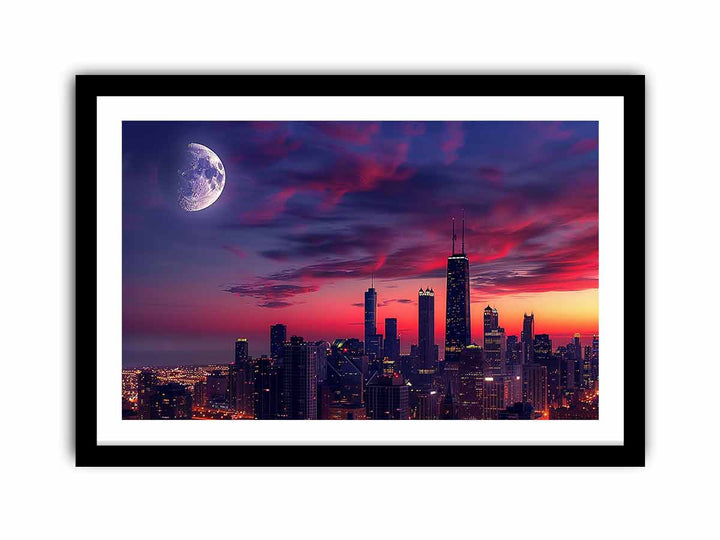 Moon InTthe Sky framed Print