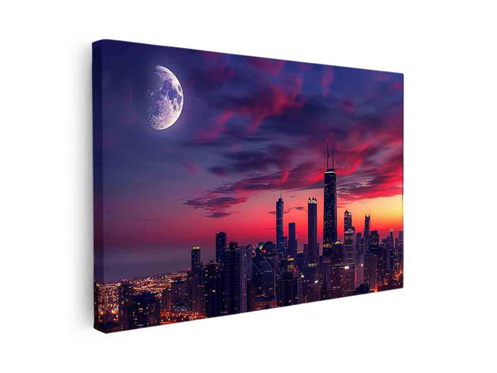 Moon InTthe Sky canvas Print