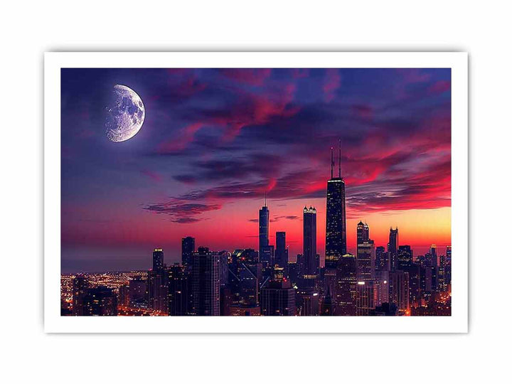 Moon InTthe Sky framed Print