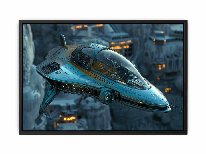 Sci-fi Space Ship canvas Print