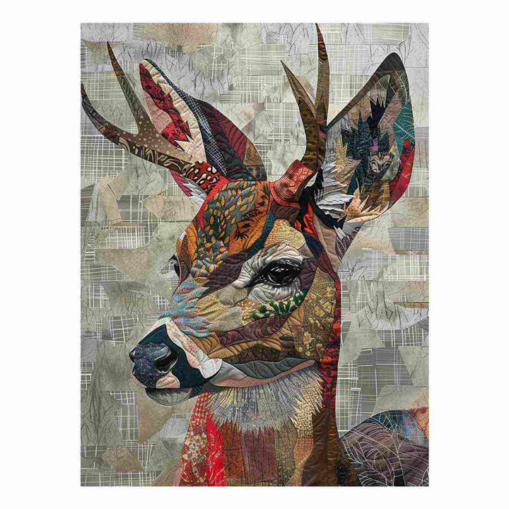 Deer Patchwork Art Print