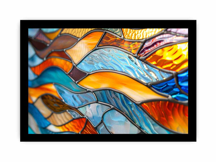 Wave Glass framed Print