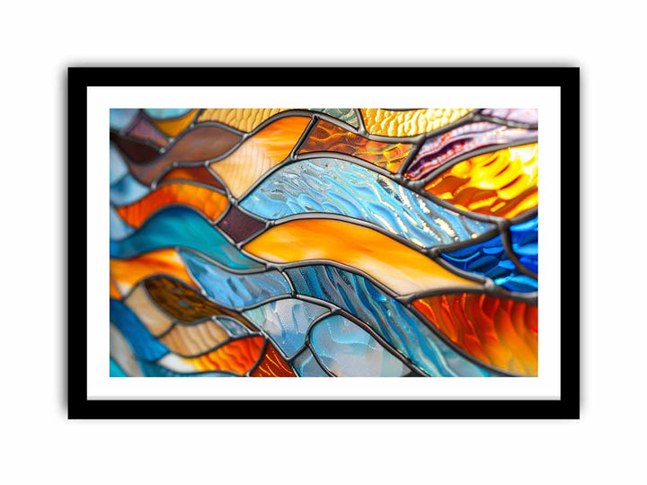 Wave Glass framed Print