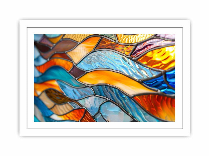 Wave Glass framed Print