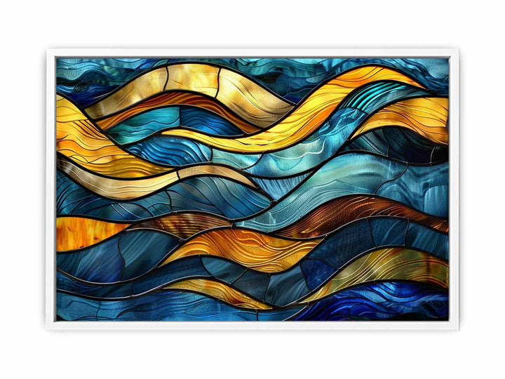 Waves OnGalss Painting