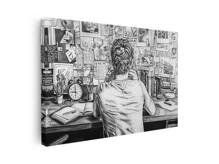 Preppy Drawing canvas Print