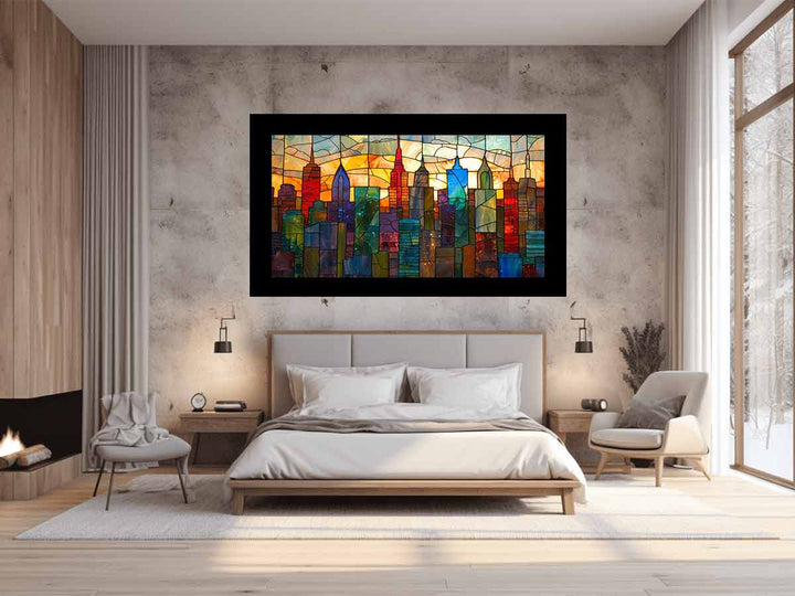 Glass Skyline Art Print